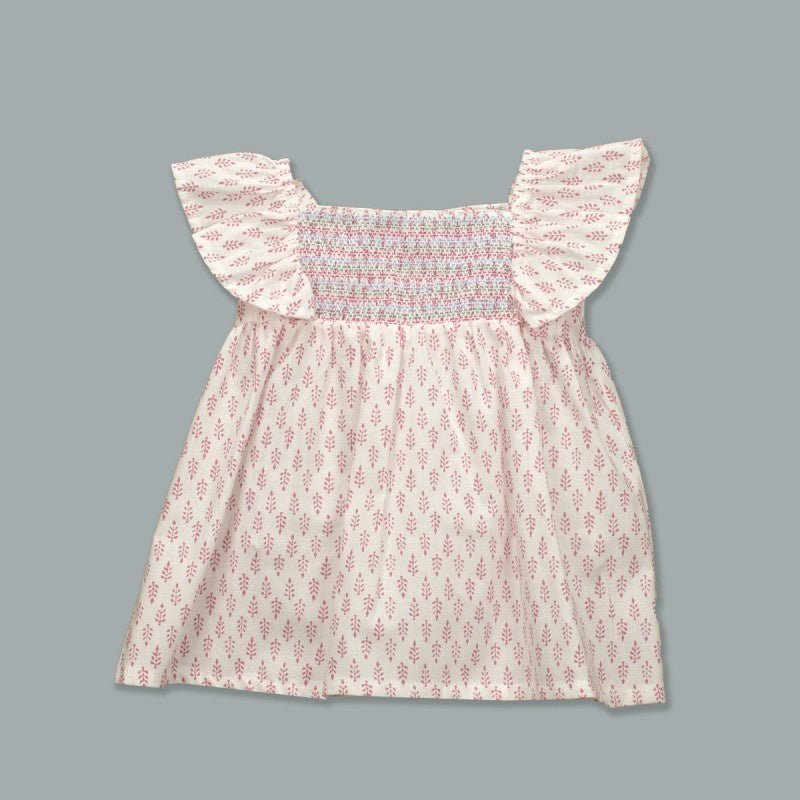 Idun Dress Ruffled Sleeves Red