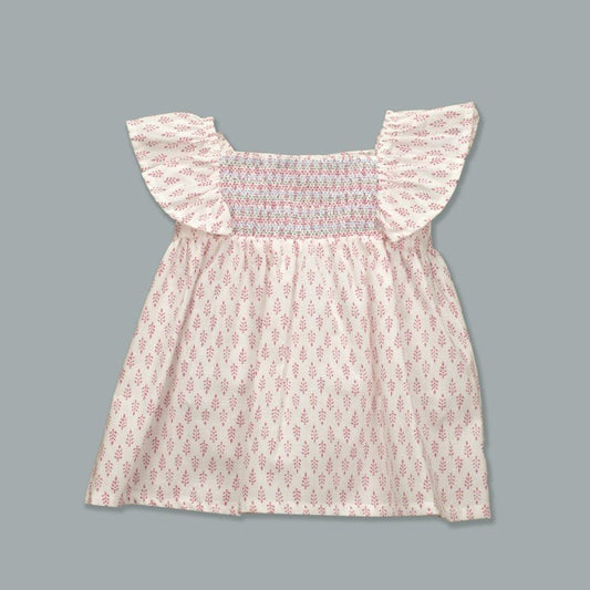 Idun Dress Ruffled Sleeves Red