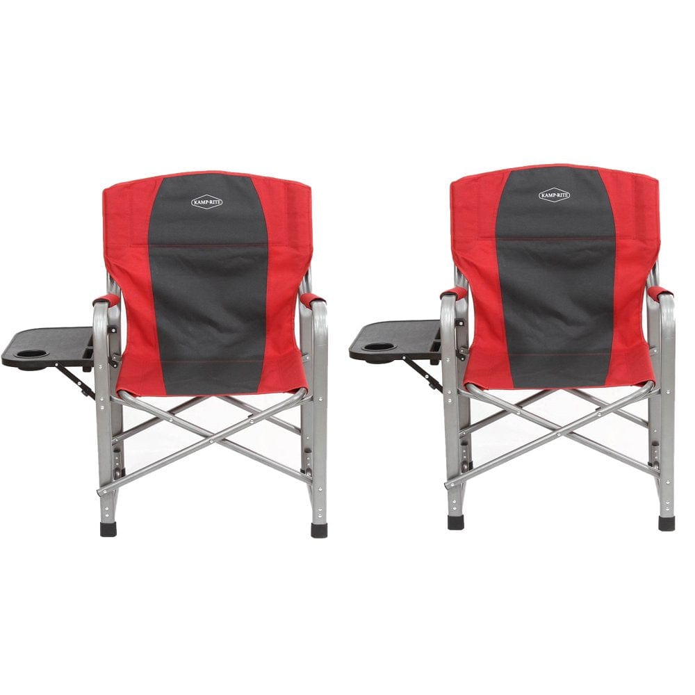 Kamp Rite Camping Chair, Red and Gray
