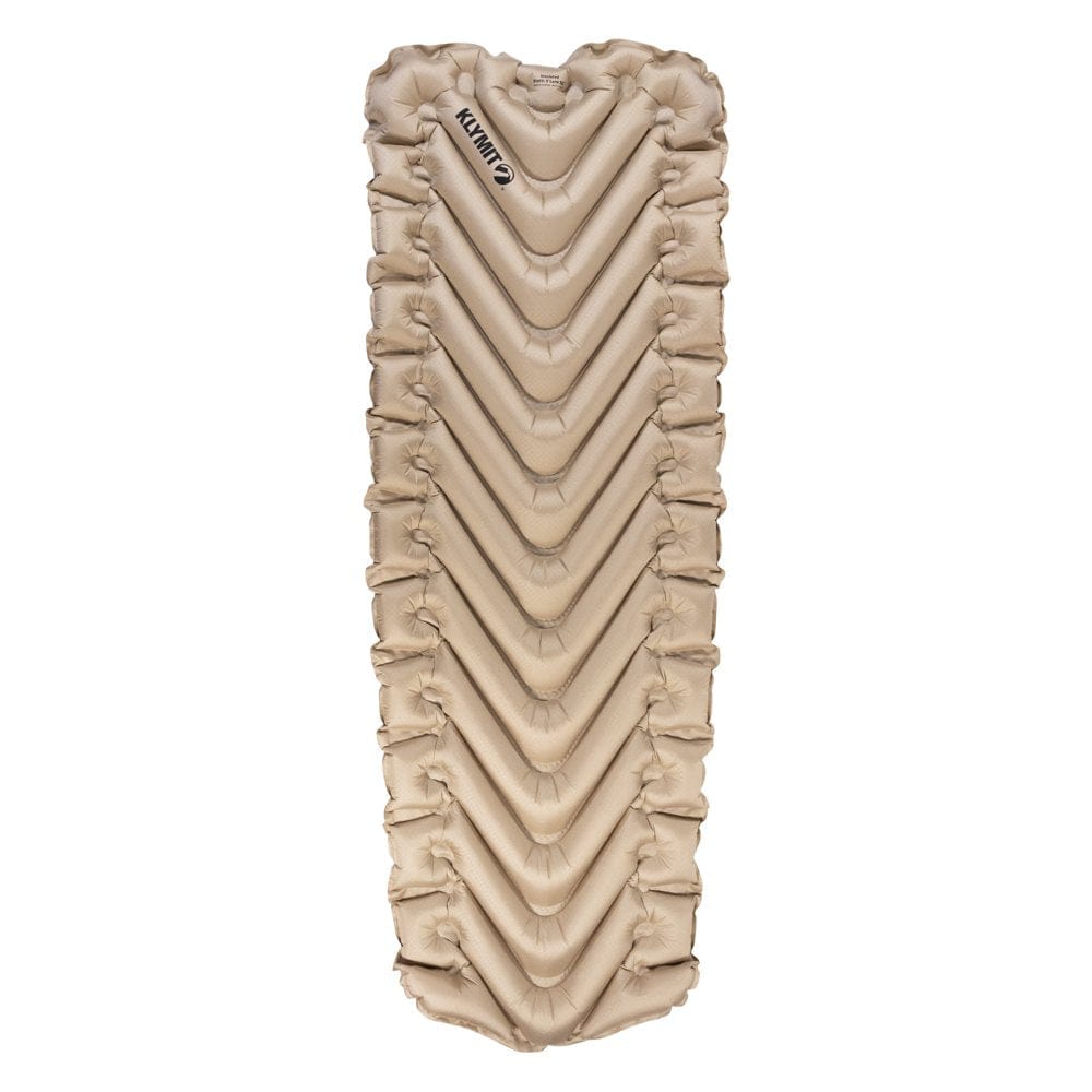 Klymit Insulated Static V Luxe SL Outdoor Camping Sleeping Pad, 78X27 Inches, Recon Beige