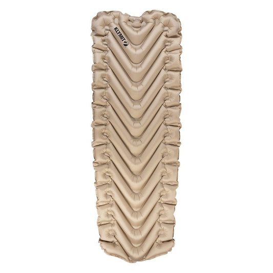 Klymit Insulated Static V Luxe SL Outdoor Camping Sleeping Pad, 78X27 Inches, Recon Beige