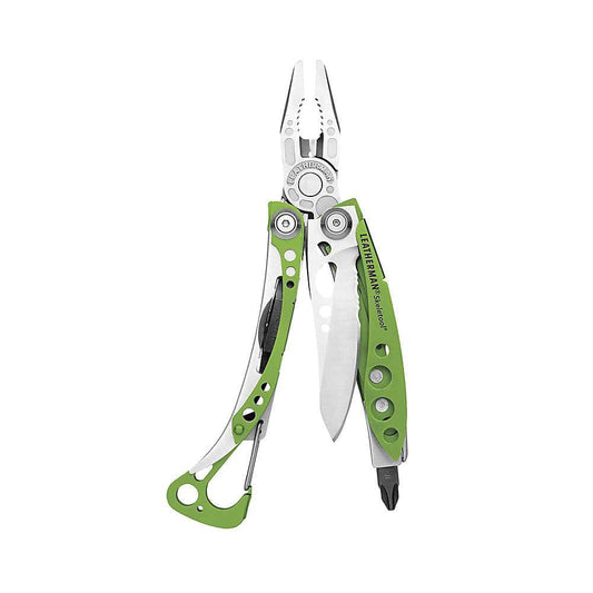 LEATHERMAN, Skeletool Lightweight Multitool with Combo Knife and Bottle Opener, Green