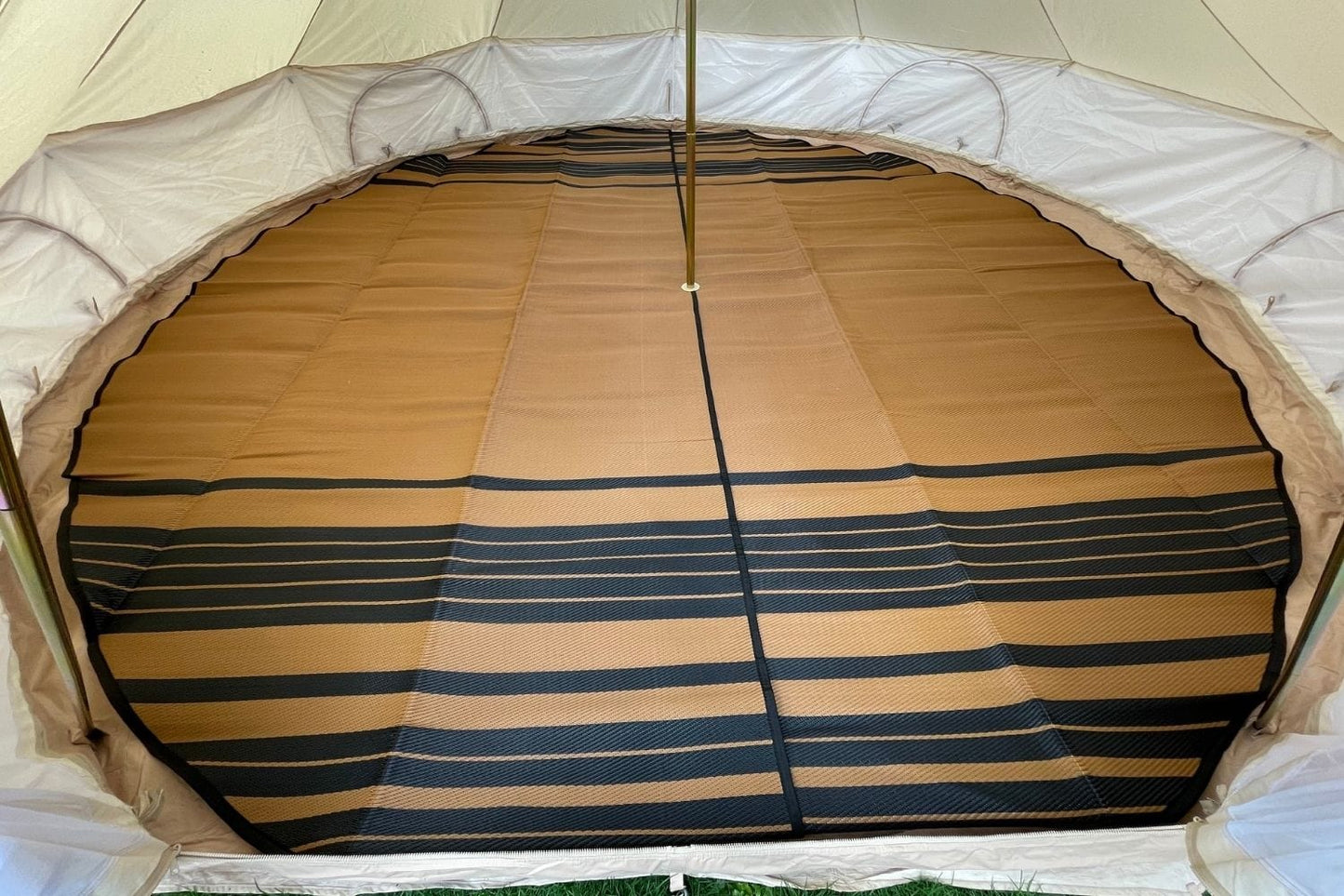 Striped Bell Tent Floor Matting Cover