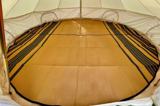 Striped Bell Tent Floor Matting Cover