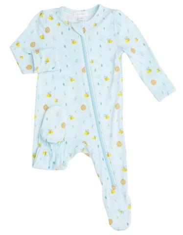 Little Bee Blue Footie