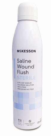 McKesson Saline Wound Flush 7.1 oz. Can Sterile, Case of 12