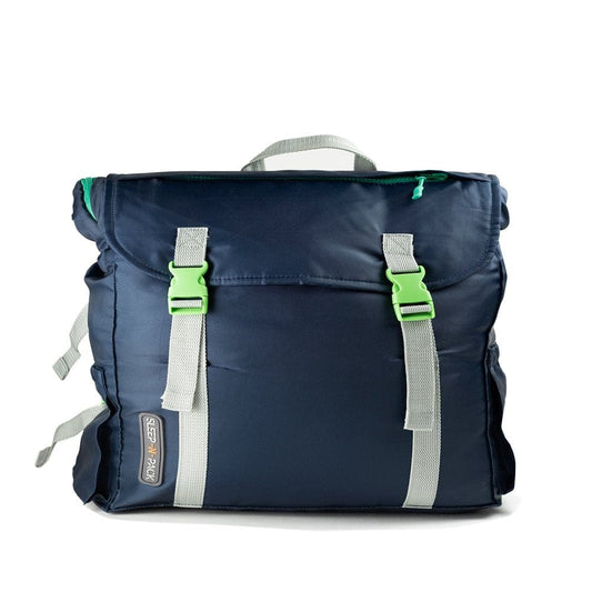 Mimish Sleep-N-Pack, 37F Kid'S Sleeping Bag & Backpack, Cozy Liner, Navy/Grey