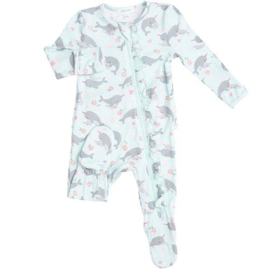 Narwhals Ruffle Footie