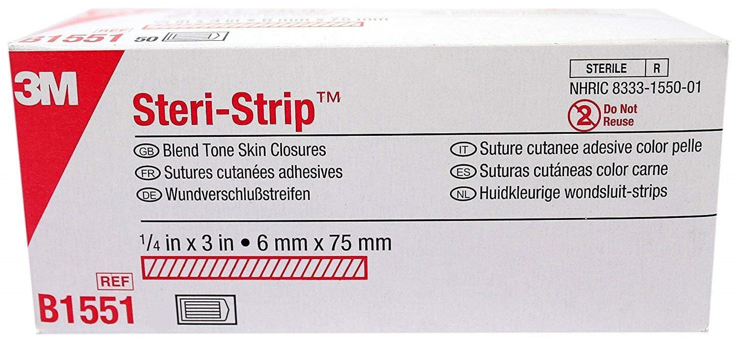 3M Steri-Strip B1551 Blend Tone Skin Closures Case of 200