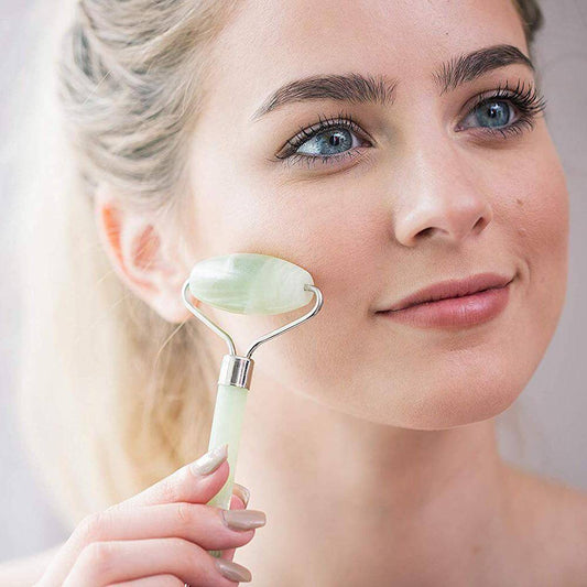 Real Jade Facial Roller and Gua Sha Set. Shop Manual Massage Tools on Mounteen. Worldwide shipping available.