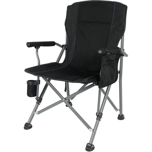 REDCAMP Folding Camping Chair for Adults Heavy Duty 250Lb,Outdoor Camp Chairs Portable Lawn Chair with High Back and Cup Holder, Black