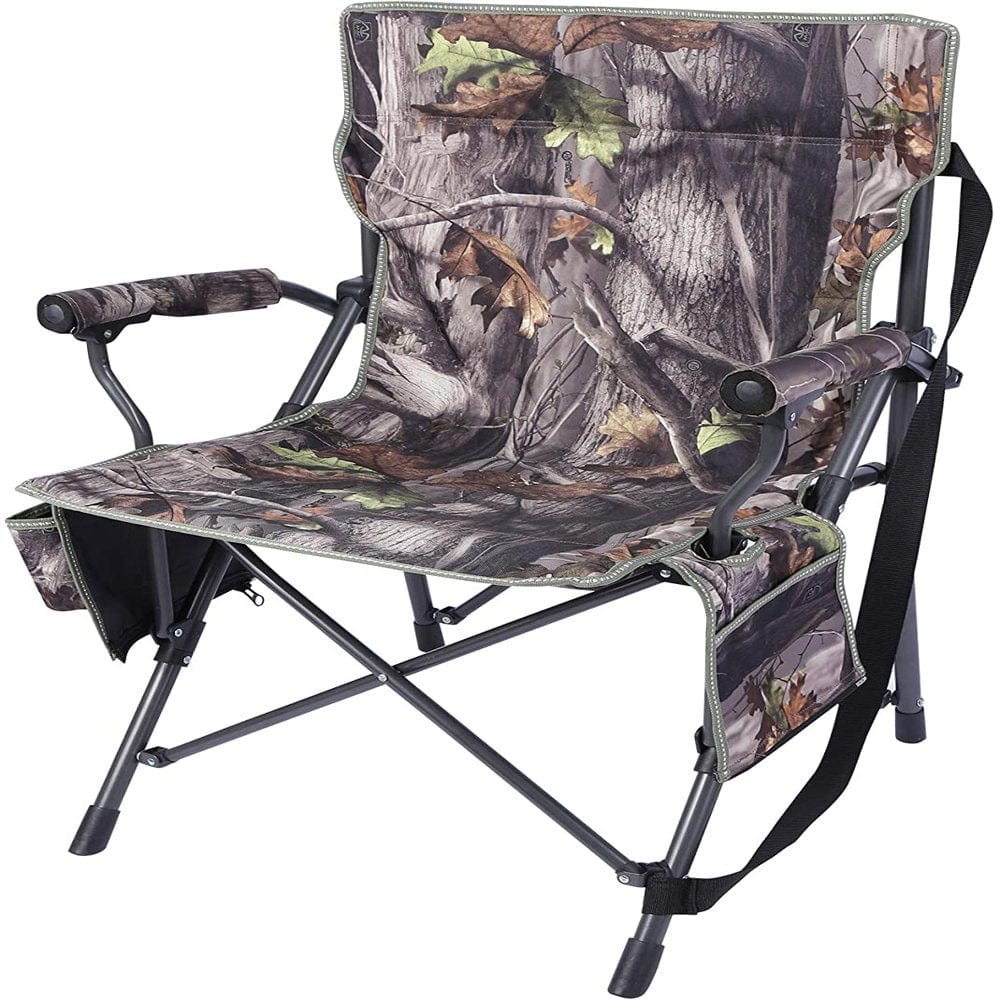 REDCAMP Folding Camping Chair for Adults Heavy Duty 250Lb,Outdoor Camp Chairs Portable Lawn Chair with High Back and Cup Holder, Black