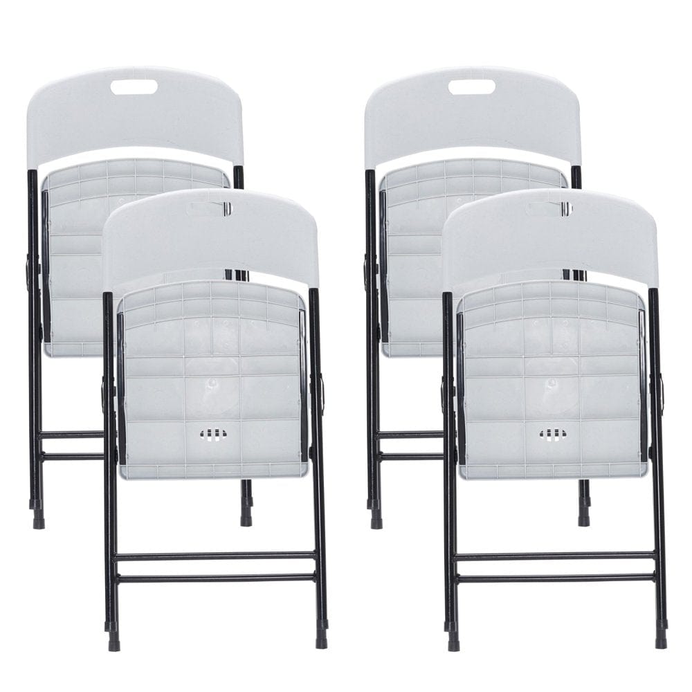 Resenkos 4 Pack Portable Plastic Folding Chairs for Indoor/Outdoor Events
