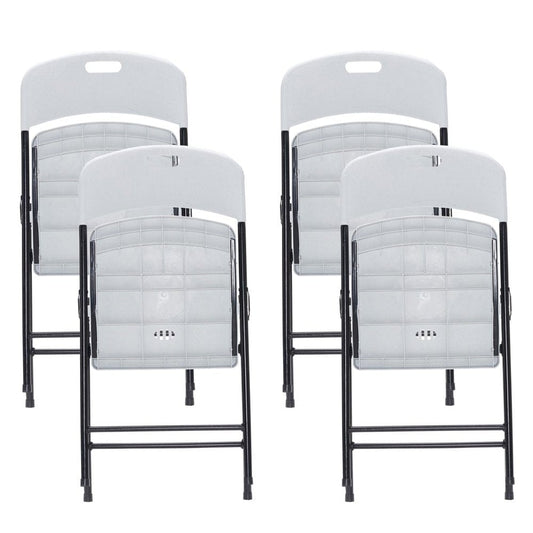 Resenkos 4 Pack Portable Plastic Folding Chairs for Indoor/Outdoor Events