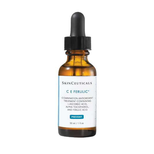 Close-up of SkinCeuticals CE Ferulic Antioxidant Serum bottle