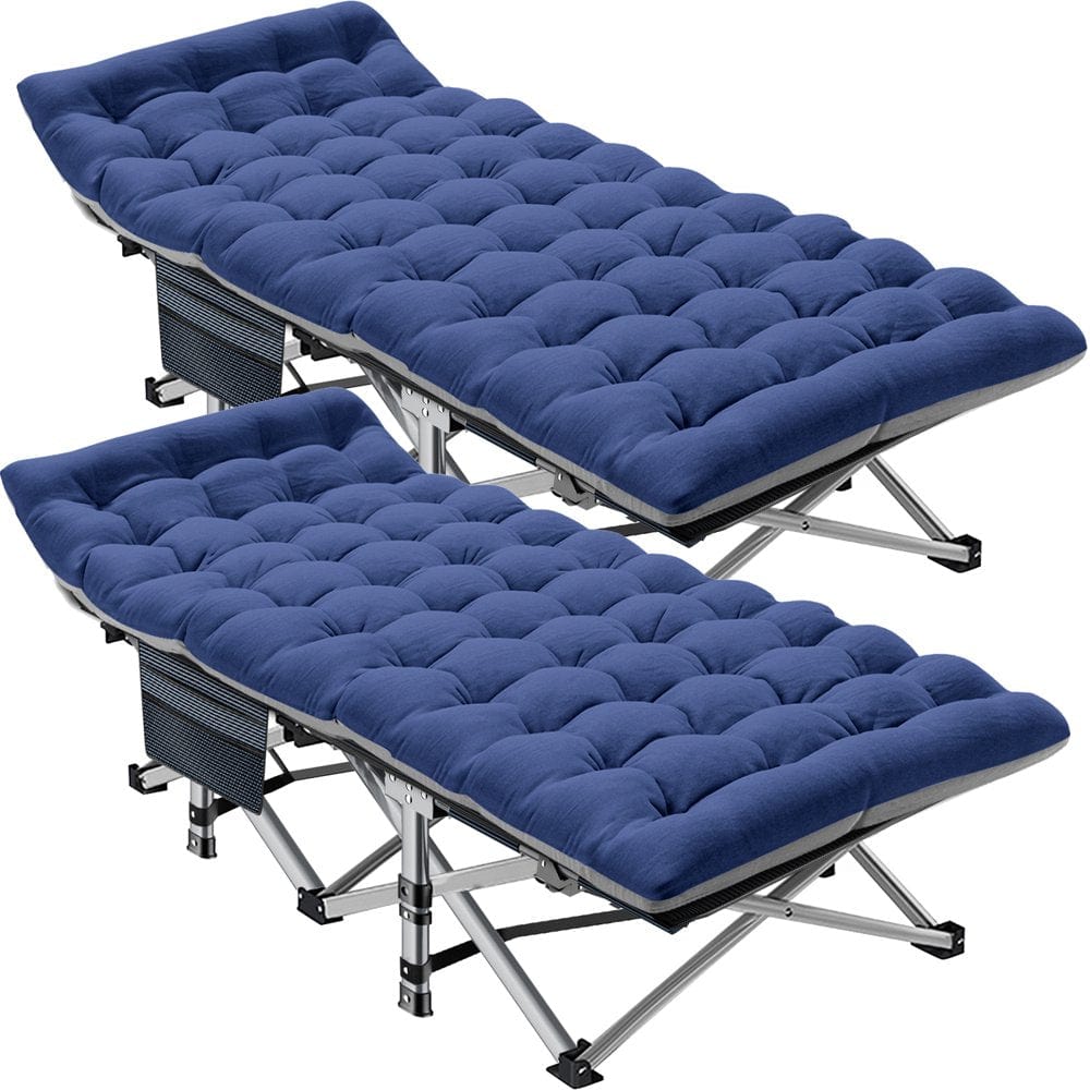 Slsy Camping Cot for Adults, Folding Cot Bed for Sleeping with 2 Sided Mattress & Carry Bag, Tent Cot, Supports 880 Lbs