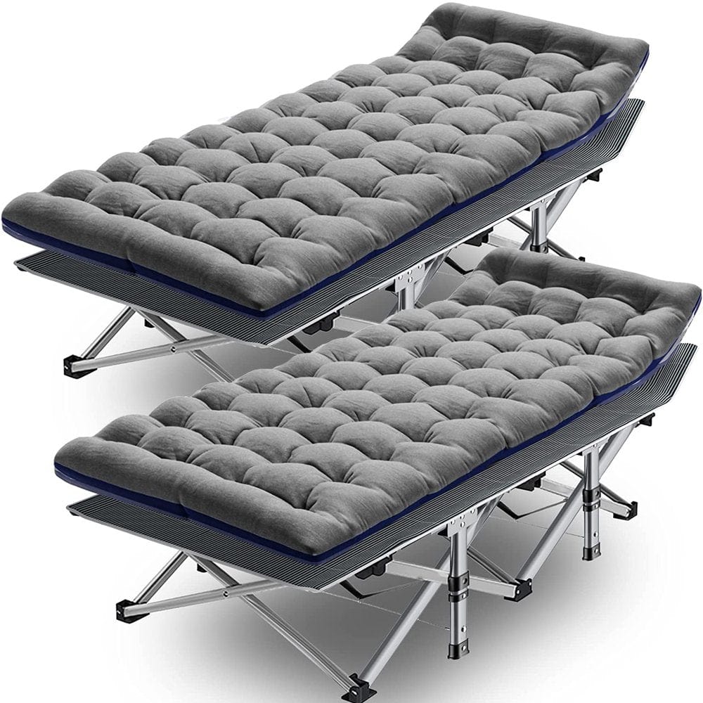 Slsy Cot, Folding Camping Cot for Adults, 75" X 28" Sleeping Cot, Heavy Duty Guest Bed with 2-Sided Velvet Mattress & Carry Bag