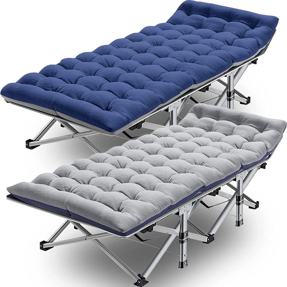 Slsy Cot, Folding Camping Cot for Adults, 75" X 28" Sleeping Cot, Heavy Duty Guest Bed with 2-Sided Velvet Mattress & Carry Bag