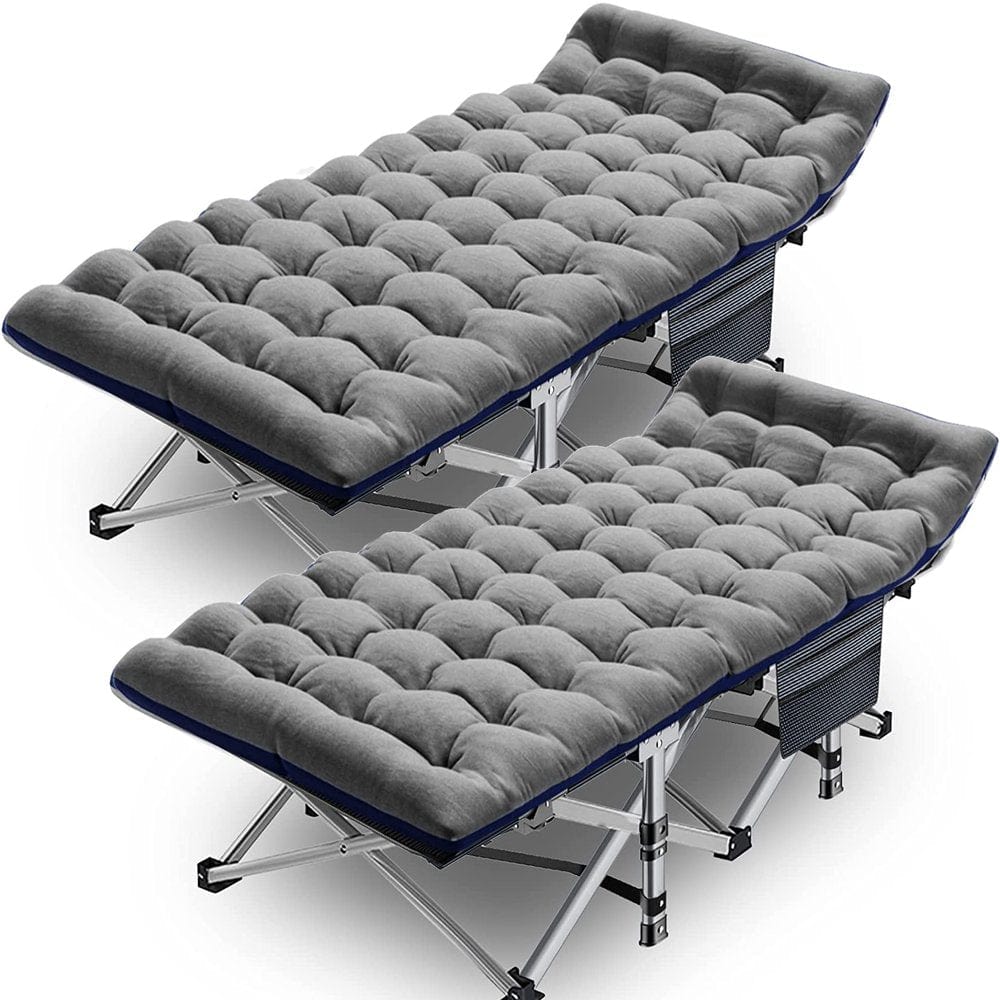 Slsy Cot, Folding Camping Cot for Adults, 75" X 28" Sleeping Cot, Heavy Duty Guest Bed with 2-Sided Velvet Mattress & Carry Bag