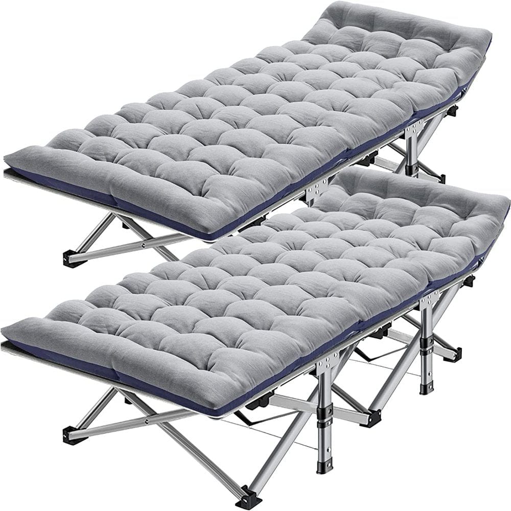 Slsy Cot, Folding Camping Cot for Adults, 75" X 28" Sleeping Cot, Heavy Duty Guest Bed with 2-Sided Velvet Mattress & Carry Bag