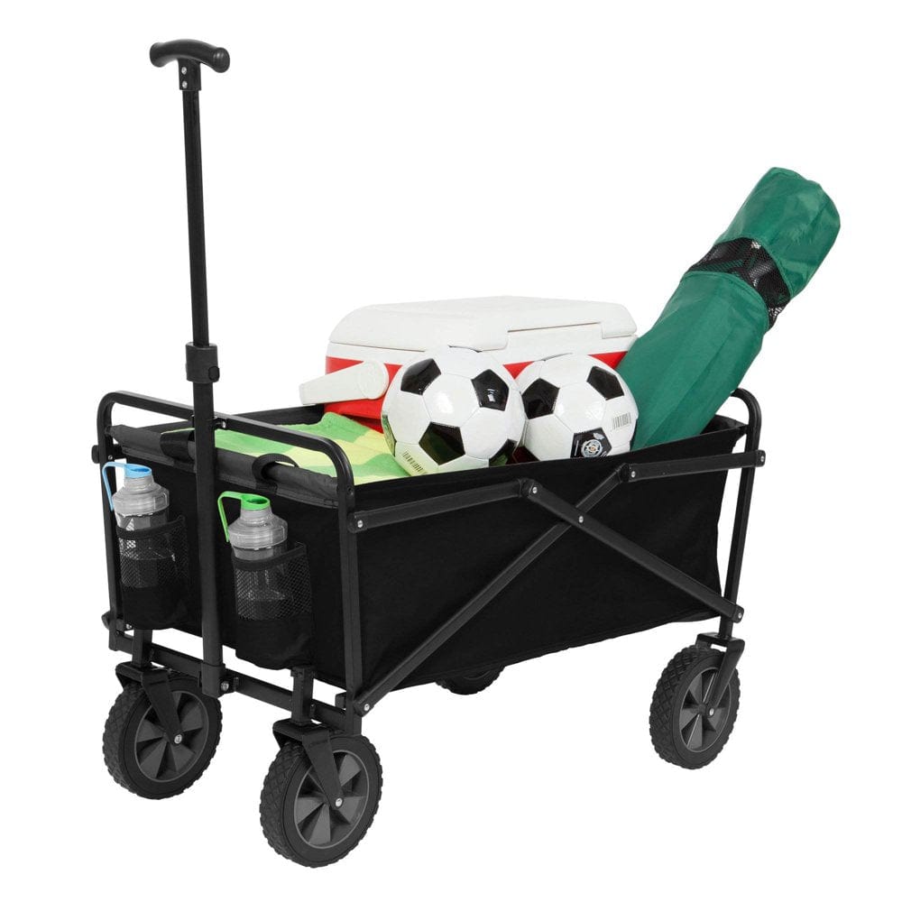 SUW-200 Lightweight Steel Frame Folding Utility Wagon Cart with Pockets NAVY