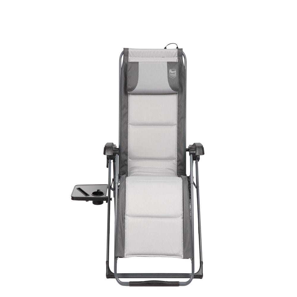 Timber Ridge Banyon Reclining Outdoor Zero Gravity Lounger, Gray, Polyester, Adult Use, 350 Lb Seating Capacity