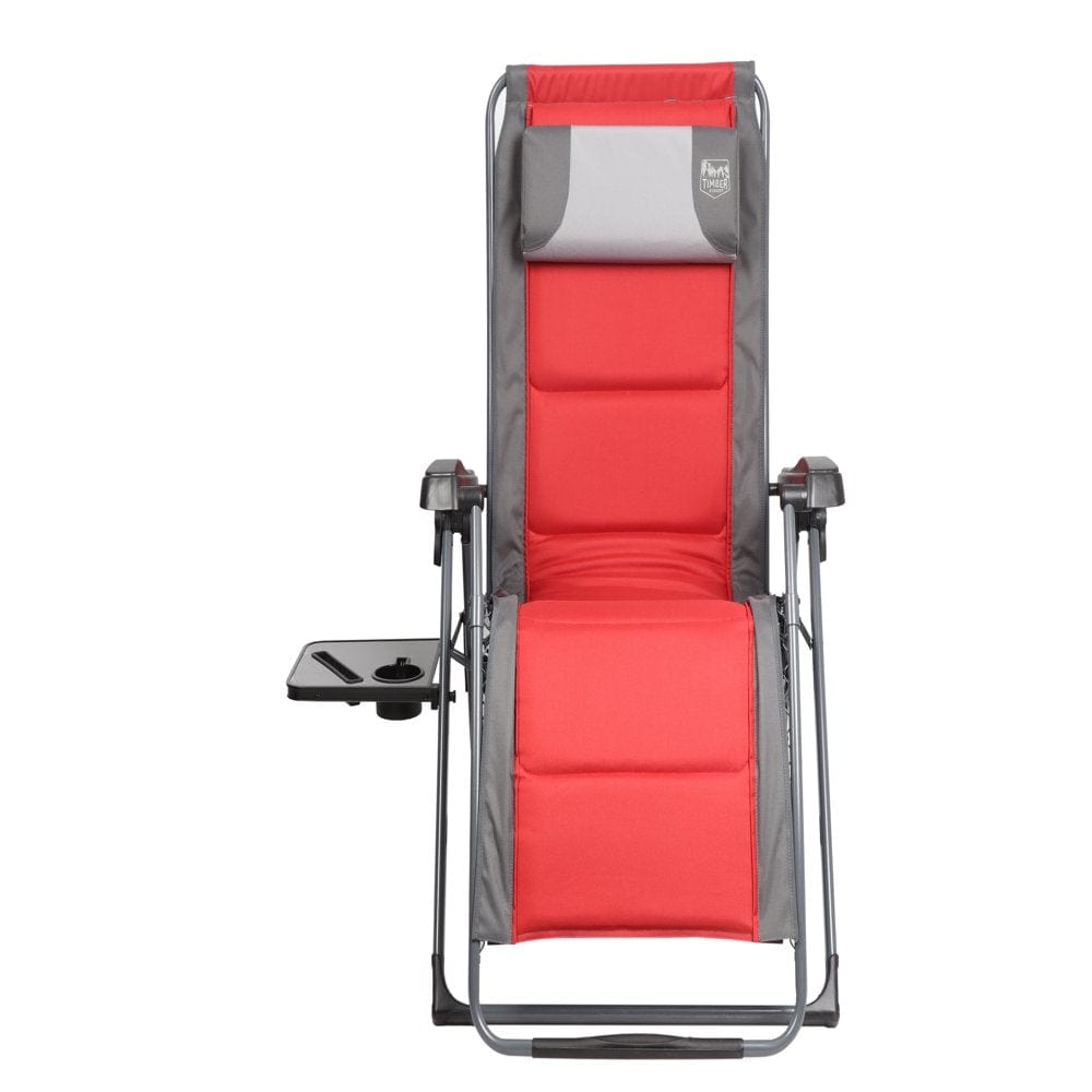 Timber Ridge Banyon Reclining Outdoor Zero Gravity Lounger, Gray, Polyester, Adult Use, 350 Lb Seating Capacity