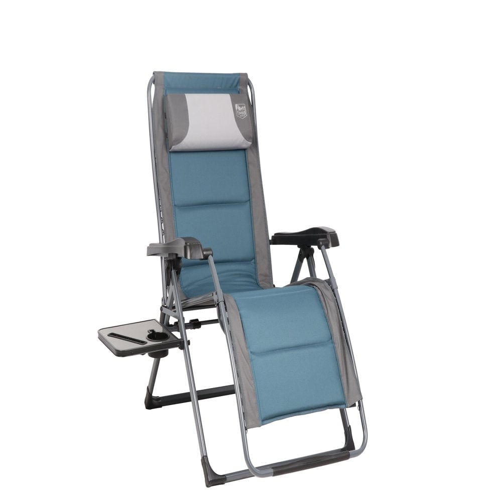 Timber Ridge Banyon Reclining Outdoor Zero Gravity Lounger, Gray, Polyester, Adult Use, 350 Lb Seating Capacity