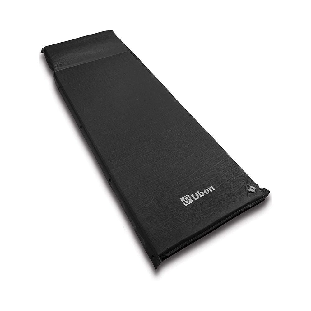 Ubon Self Inflating Sleeping Pad with Pillow for One People Fast Inflating Camping Mat 2 Inch Camping Mattress for Camping Hiking and Backpacking - Black