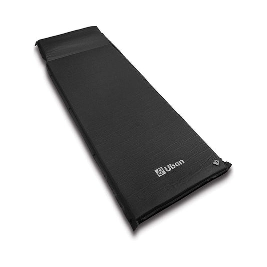 Ubon Self Inflating Sleeping Pad with Pillow for One People Fast Inflating Camping Mat 2 Inch Camping Mattress for Camping Hiking and Backpacking - Black