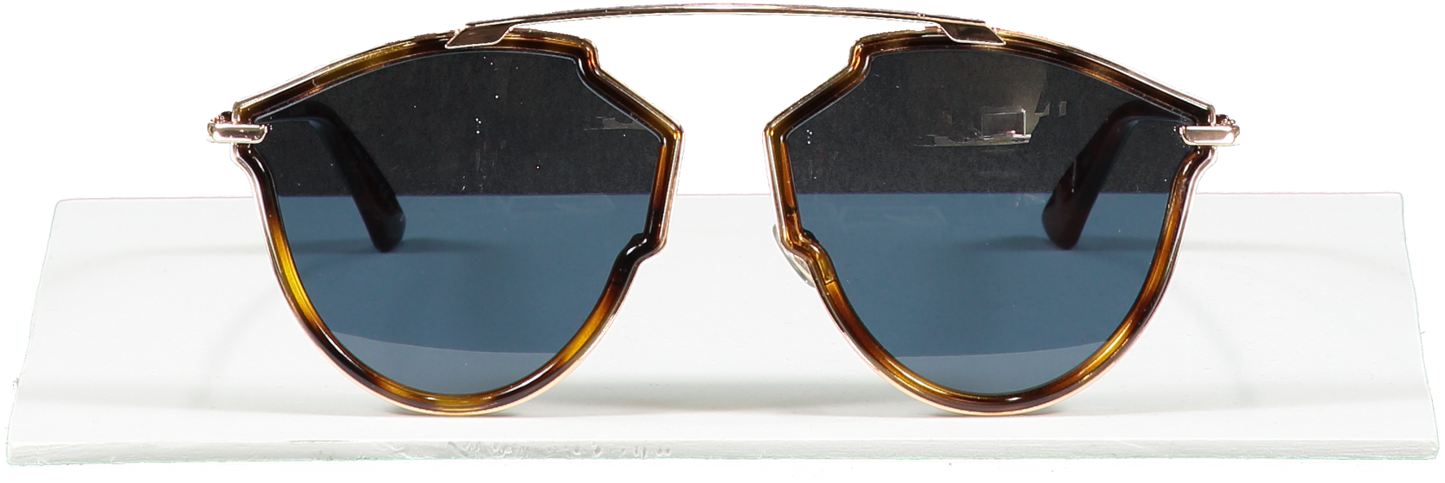 Christian Dior Metallic Gold / Brown Tortoise  'so Real Rise' Sunglasses