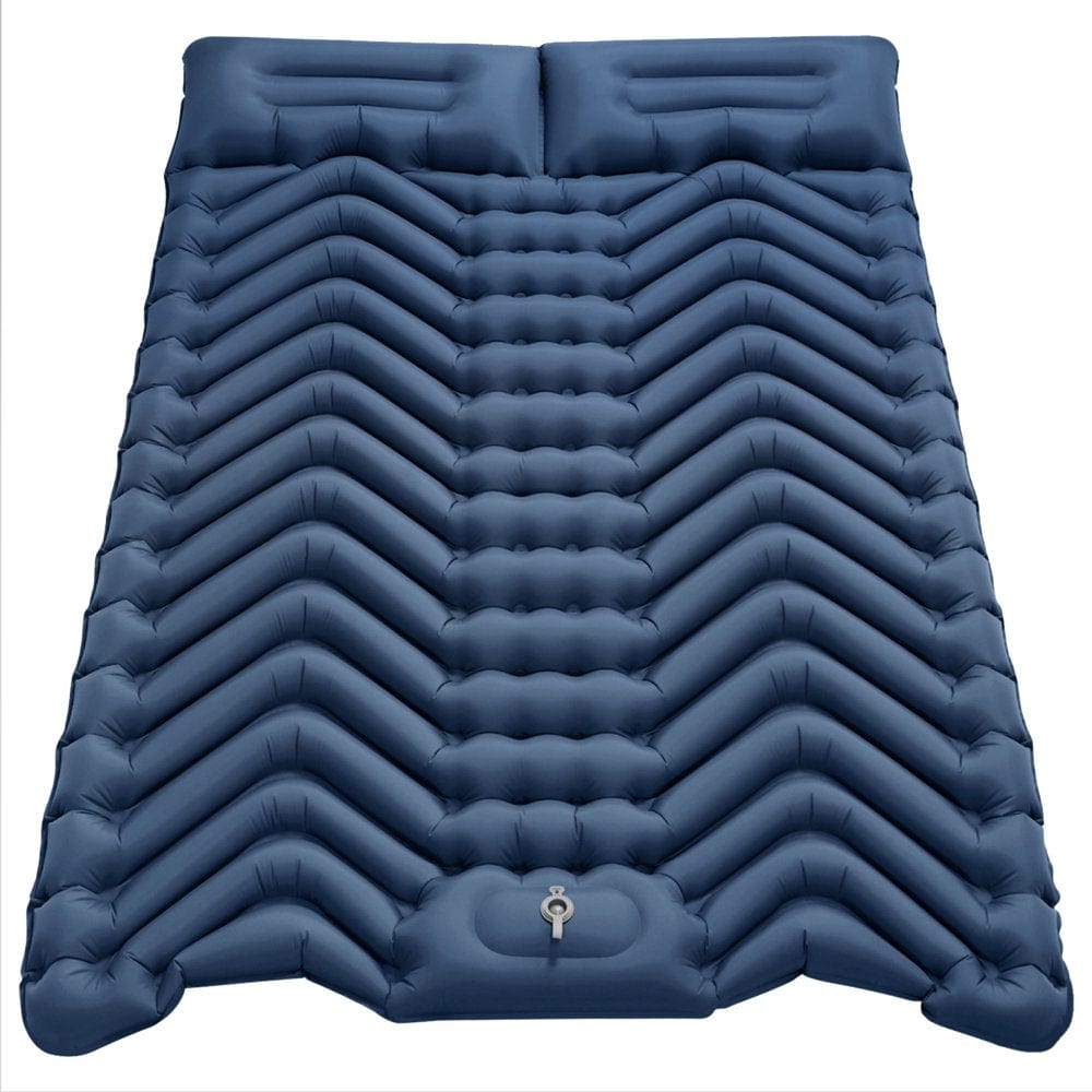 VECUKTY Inflatable Camping Sleeping Pads with Pillow, Camping Air Mat with Pump, Upgraded Ultralight Durable Waterproof Compact Air Mattress Tent Backpacking Traveling Hiking Outdoor Trip