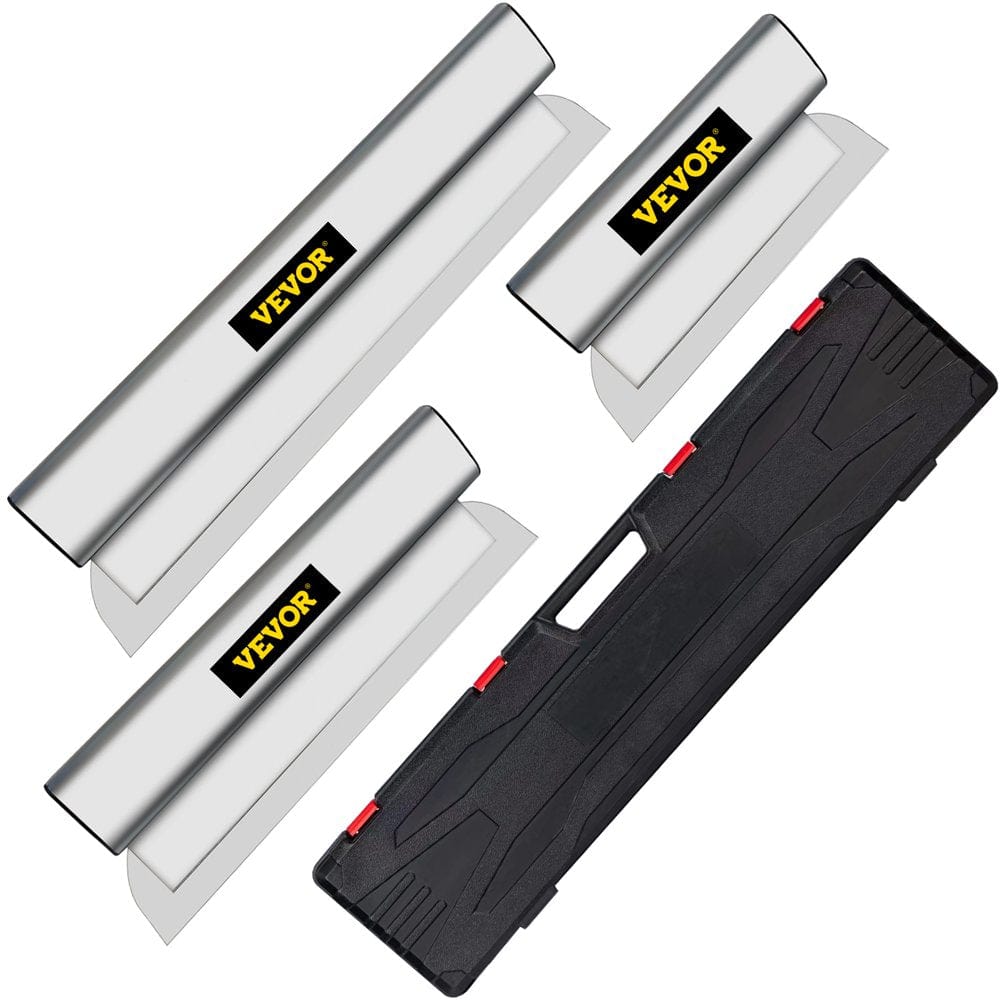 VEVOR Drywall Skimming Blade, 24In Smoothing Knockdown Spatula, Extruded Aluminum & European Stainless Steel Construction Knife & High-Impact End Cap, Putty Finishing Tools for Sheetrock Gyprock