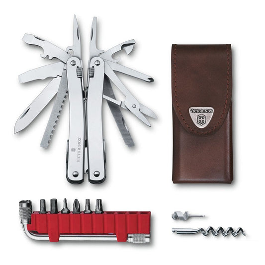 Victorinox Swiss Tool Spirit X plus 35 Function Multi-Tool with Leather Pouch