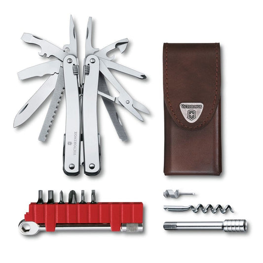 Victorinox Swiss Tool Spirit X plus Ratchet 36 Function Multi-Tool with Leather Pouch