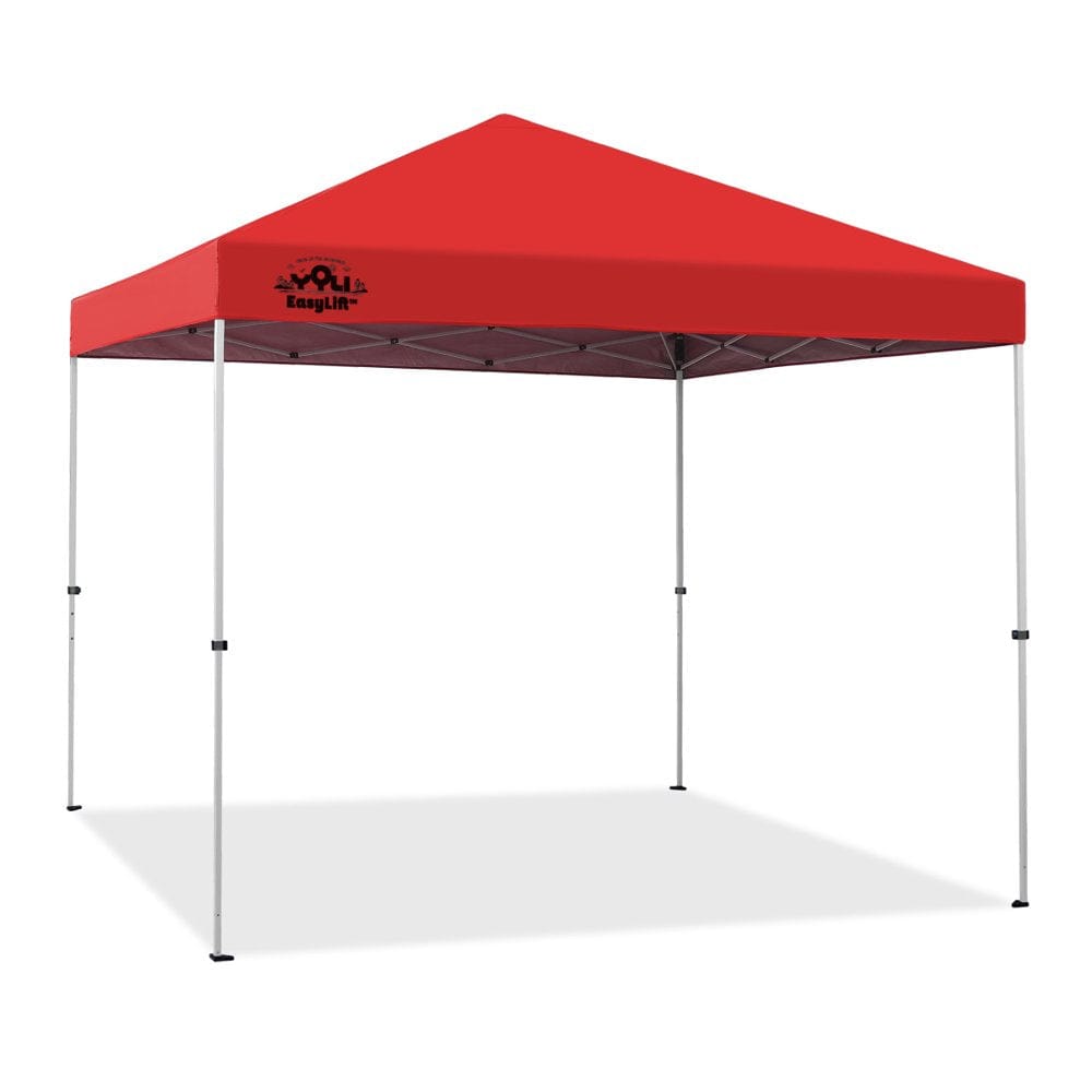 YOLI Moab Easylift 100 10’X10’ Instant Pop-Up Canopy Tent with Wheeled Carry Bag Cyan Blue Top