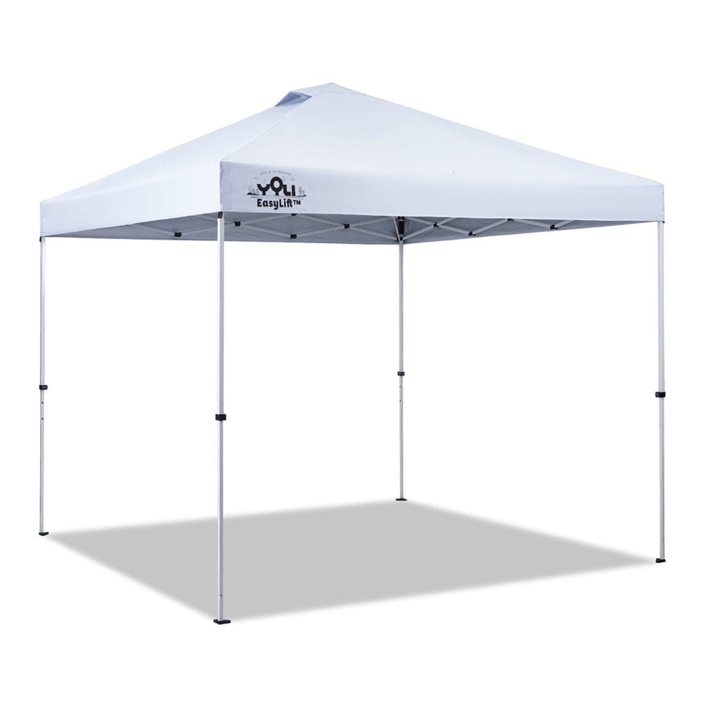 YOLI Moab Easylift 100 10’X10’ Instant Pop-Up Canopy Tent with Wheeled Carry Bag Cyan Blue Top